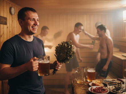 Готовый рецепт веники пиво и сибирские байки в бане Барнаула