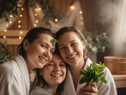 Сравнение девичников в сауне Кемерово с SPA, мятой и фотозоной