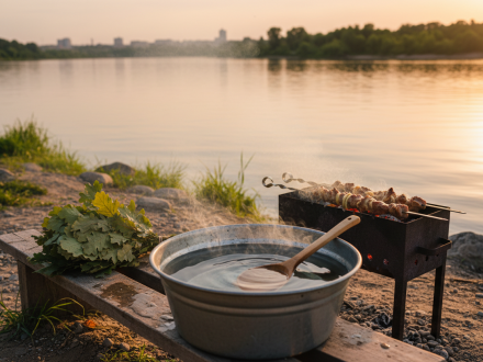 Банный день у Кубани — парилка, купель и шашлык в Краснодаре