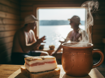 Банный день в Курске с парилкой, купелью и салом на Сейме