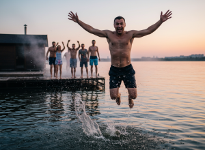 Сравнили бани на Каме в Набережных Челнах с видом на воду
