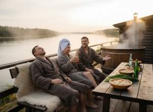 Банный день в Новосибирске — парилка, купель, пельмени у Оби