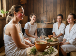Девичник в омской бане — казачий SPA-день с чабрецом и чаем