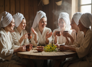 Горнозаводской SPA-девичник в бане Перми со зверобоем и чаем