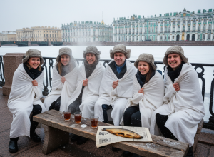 Банный день в Петербурге у Невы — парилка, купель и селёдка