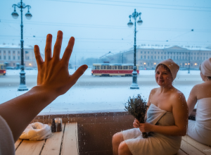 Снег, пар и купель — три контраста зимней бани в Петербурге